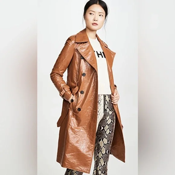 Veronica Beard NEW Finnick Coated Dickey Trench Coat Size Faux